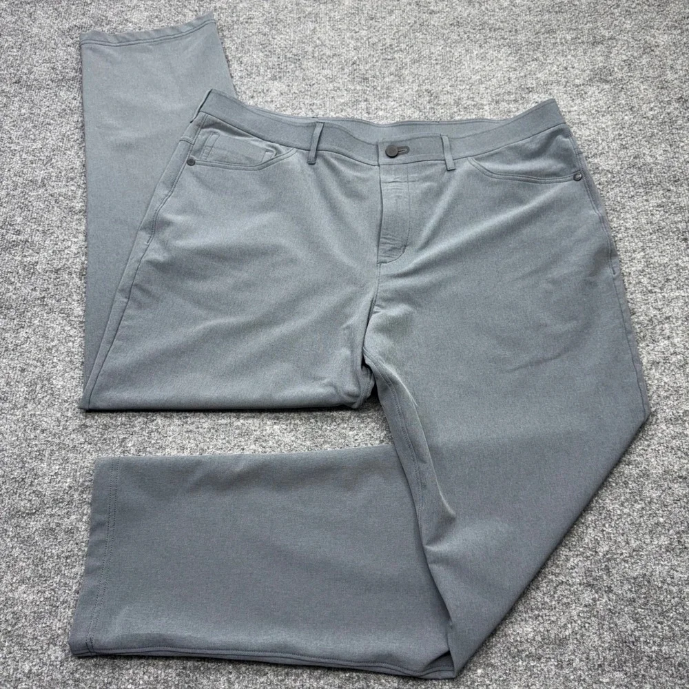 Public Rec Mens All Day Every Day 5-Pocket Straight Pants Grey 38x32 Stretch